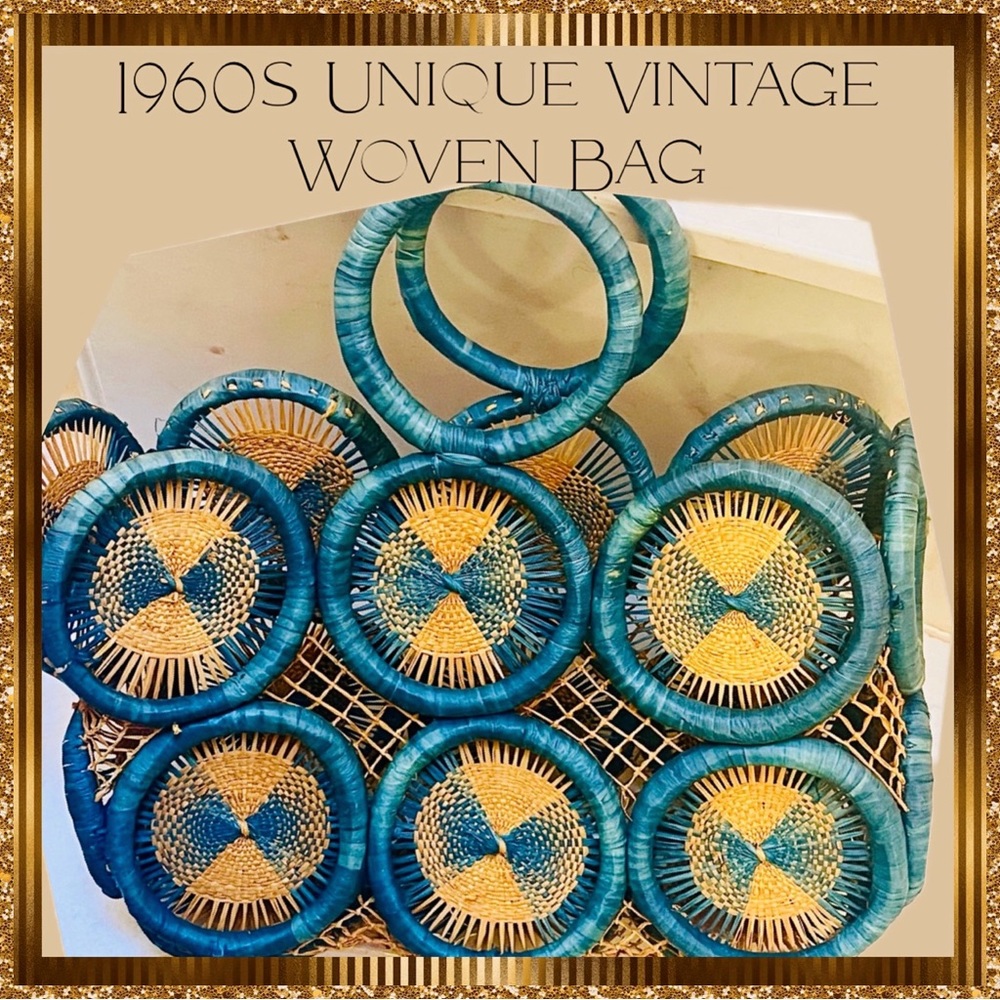 1960s Unique Vintage Woven Bag
